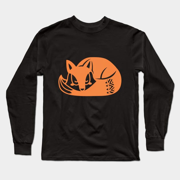 Tribal Fox Long Sleeve T-Shirt by koolteas